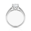 Elara - Μονόπετρο δαχτυλίδι με μοϊσανίτη cushion | My Moissanite